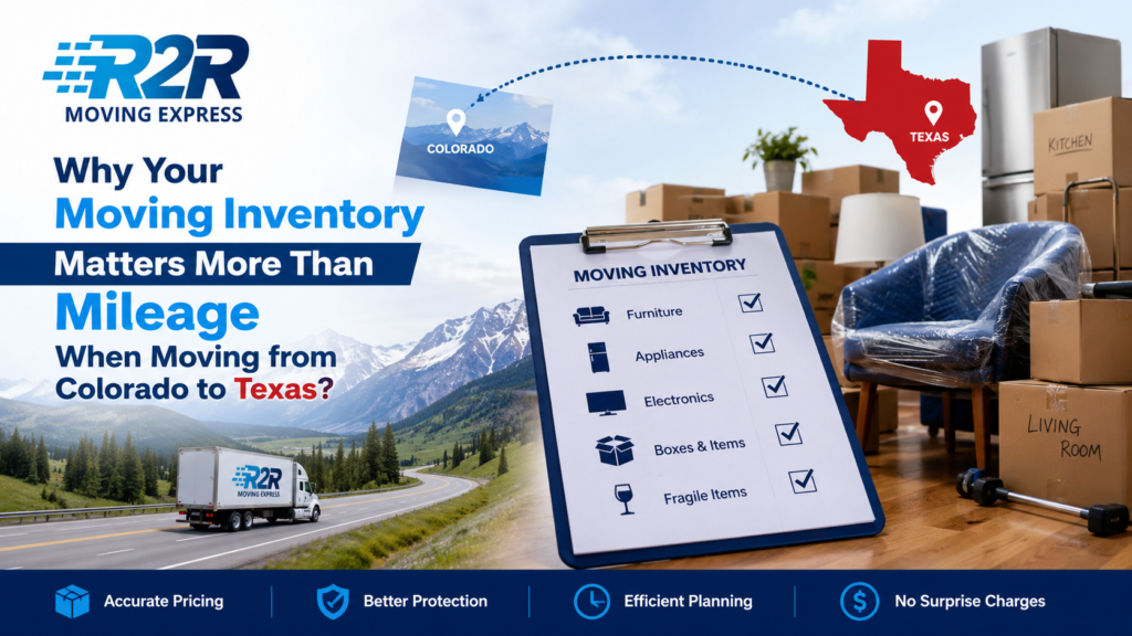 Colorado to Texas Moving Inventory Guide