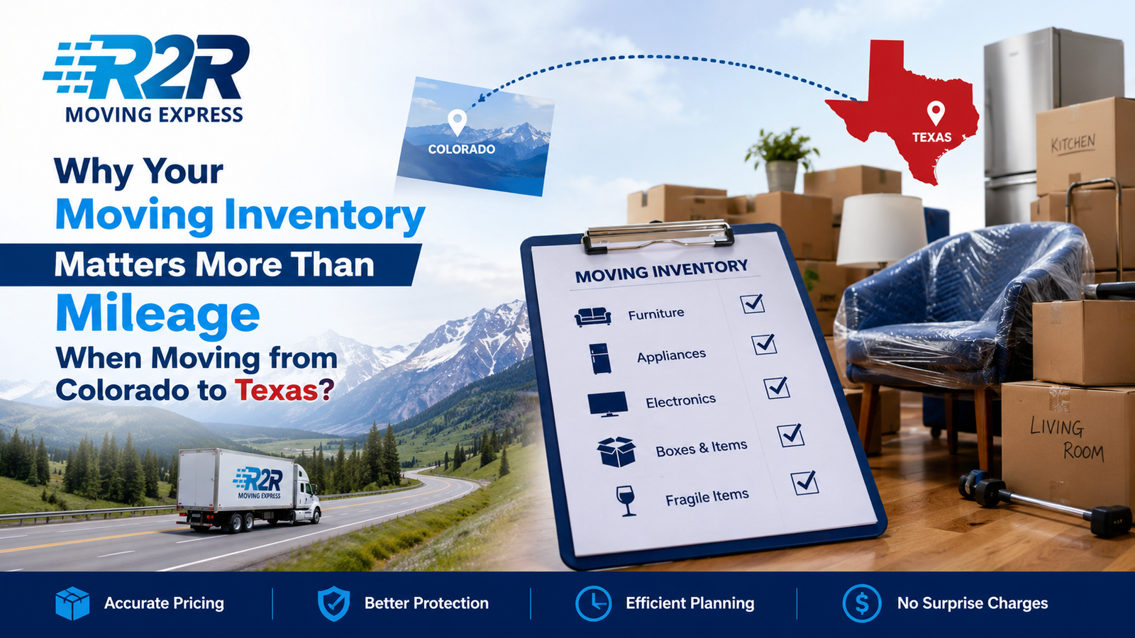Colorado to Texas Moving Inventory Guide